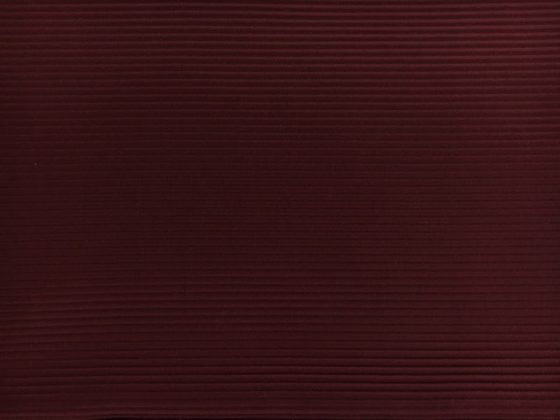 Italian Cotton and Acetate Ottoman in Bordeaux0