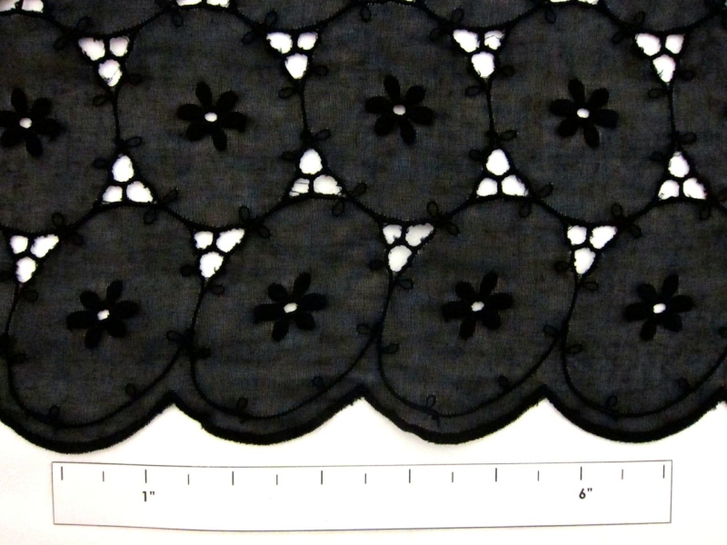 Cotton Voile Eyelet in Black1