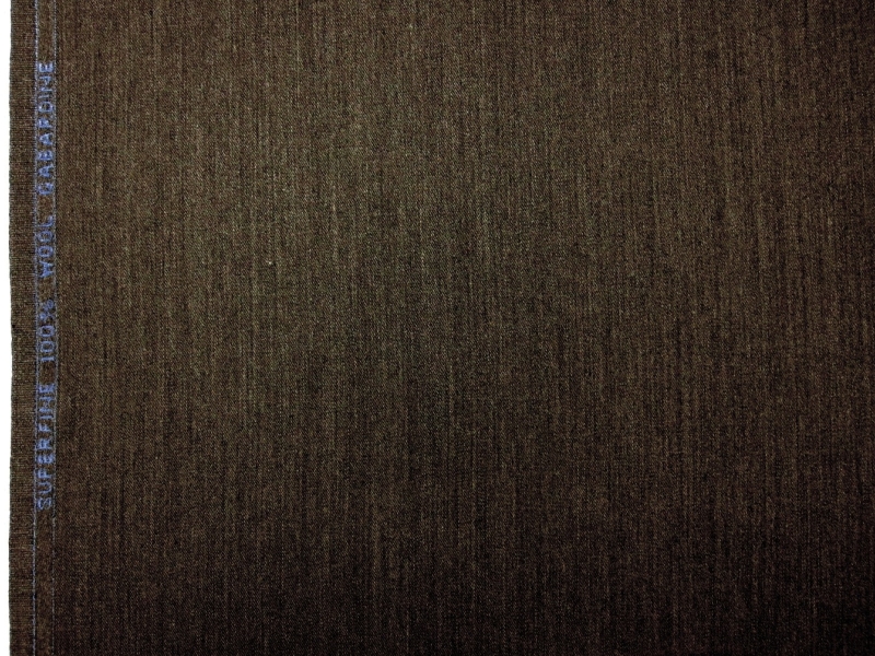 Wool Gabardine in Espresso Heather0