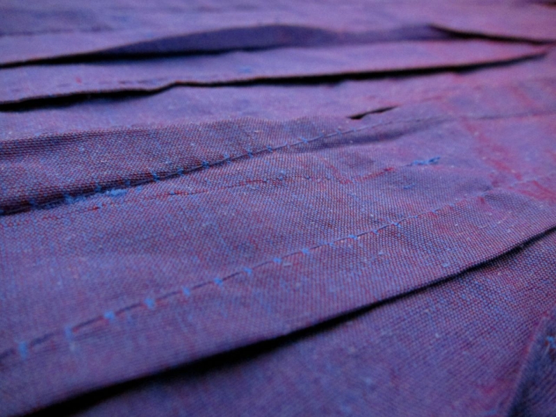 Iridescent Tucked Silk Shantung2