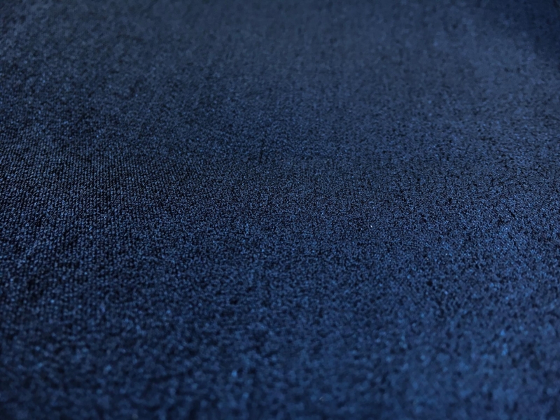 Silk Blend Metallic Crepe in Deep Blue1
