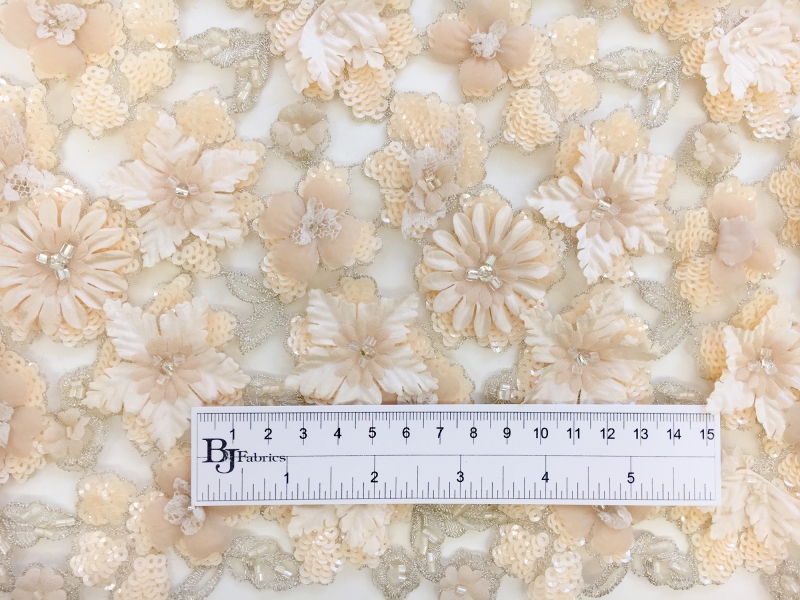 Sequined and Appliquéd Cut Out Organza1