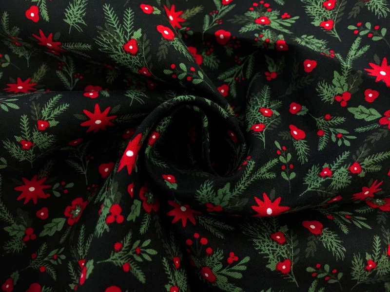 Cotton Broadcloth Holiday Print1