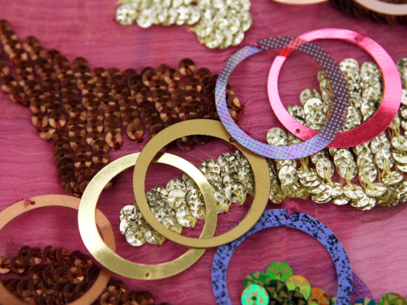 Sequined Novelty on Silk Chiffon3