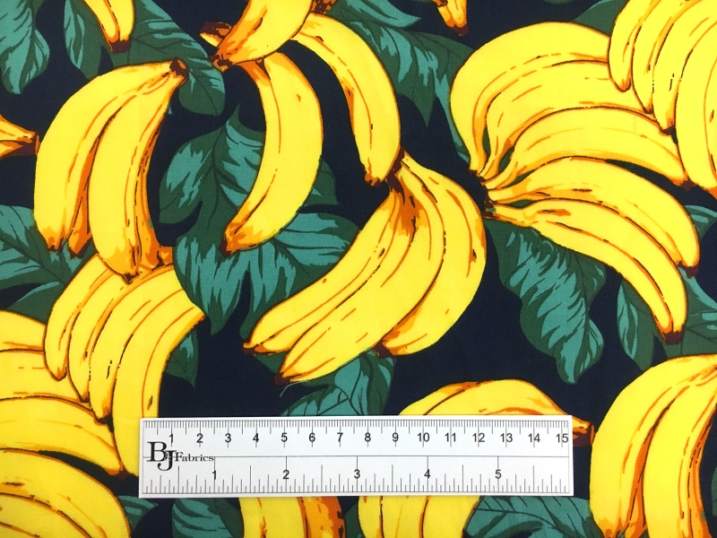 Cotton Broadcloth Banana Bunches Print3
