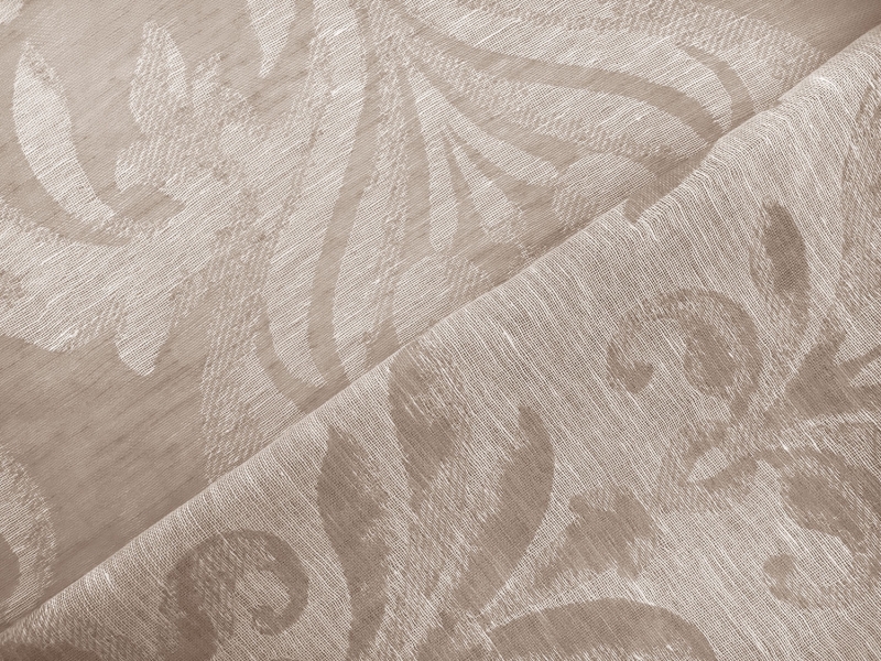 Poly Linen Double Gauze Filigree Damask in Blush5