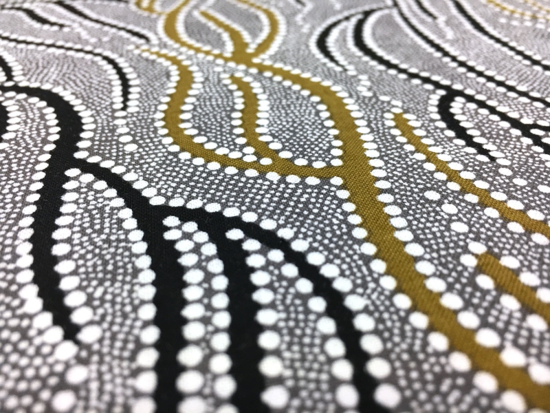 Australian Cotton Print With Aboriginal Motif 2