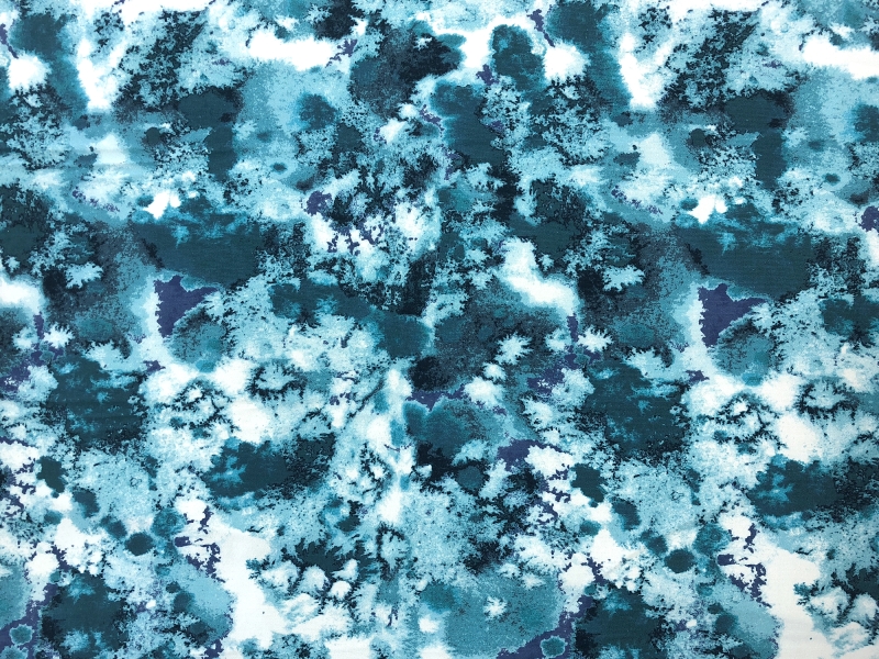 Lightweight Canvas Marble Camo Print in Aqua0