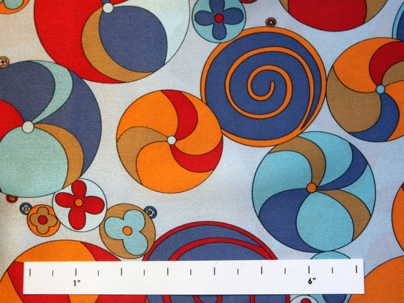 Printed Silk Charmeuse0