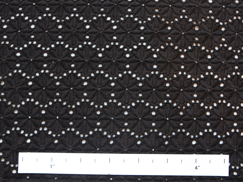 Cotton Eyelet in Black0
