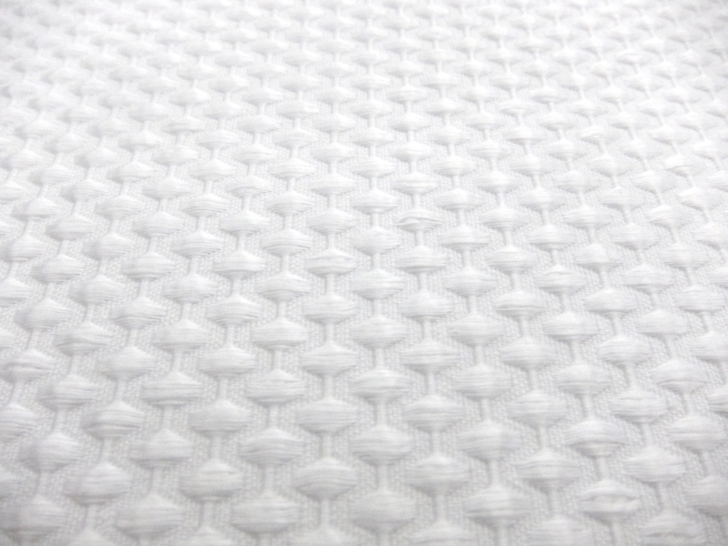 Stretch Cotton Poly Blend Pique in White0