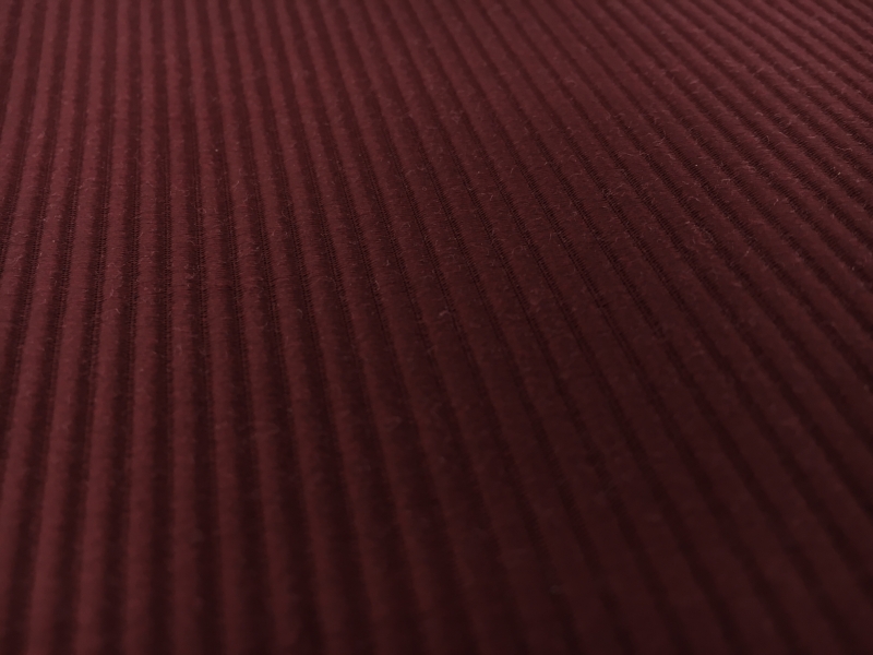 Italian Cotton and Acetate Ottoman in Bordeaux2