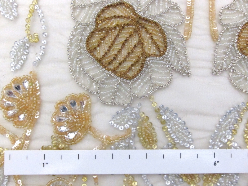 Hand Beaded Illusion with Sequins2