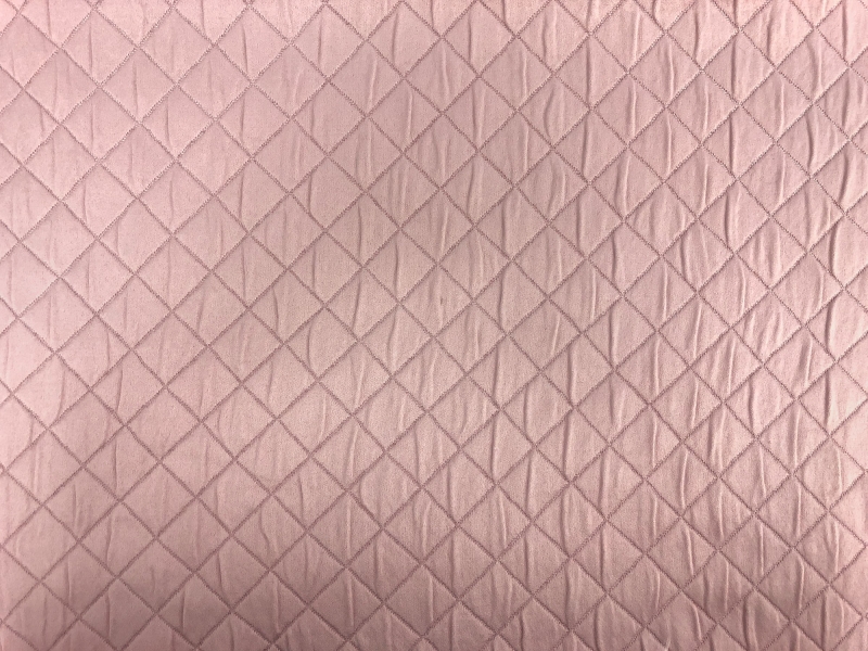 Diamond Quilted Woven Polyester in Blush0