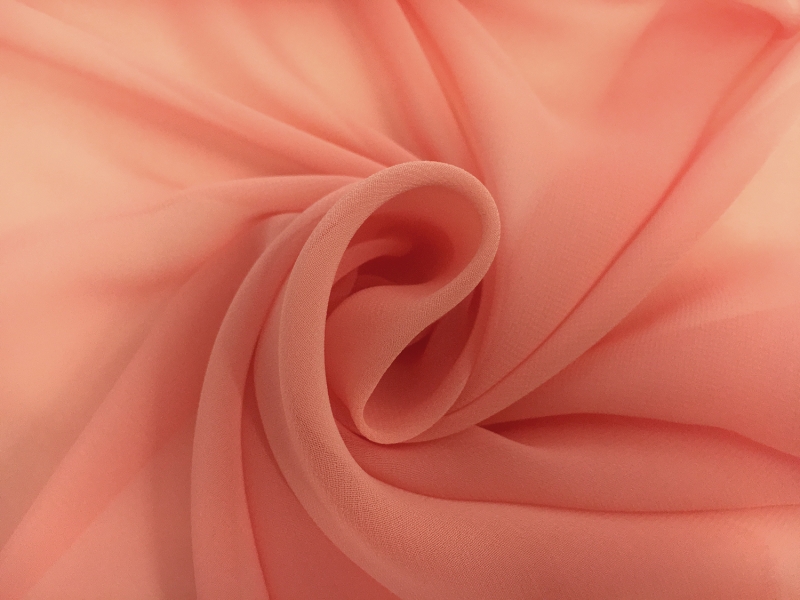 Japanese Polyester Chiffon in Salmon1