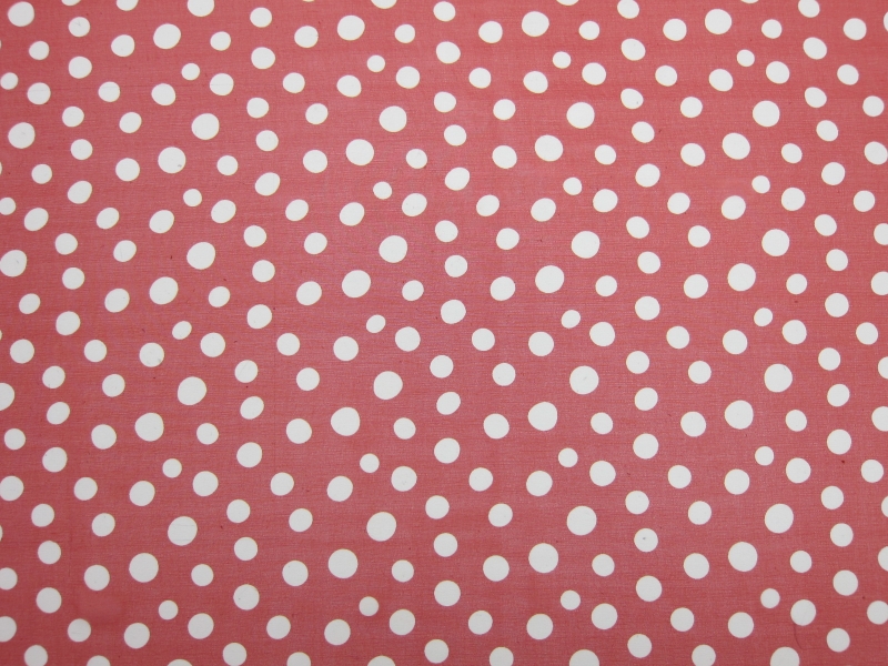 Printed Silk Chiffon in Red and White1