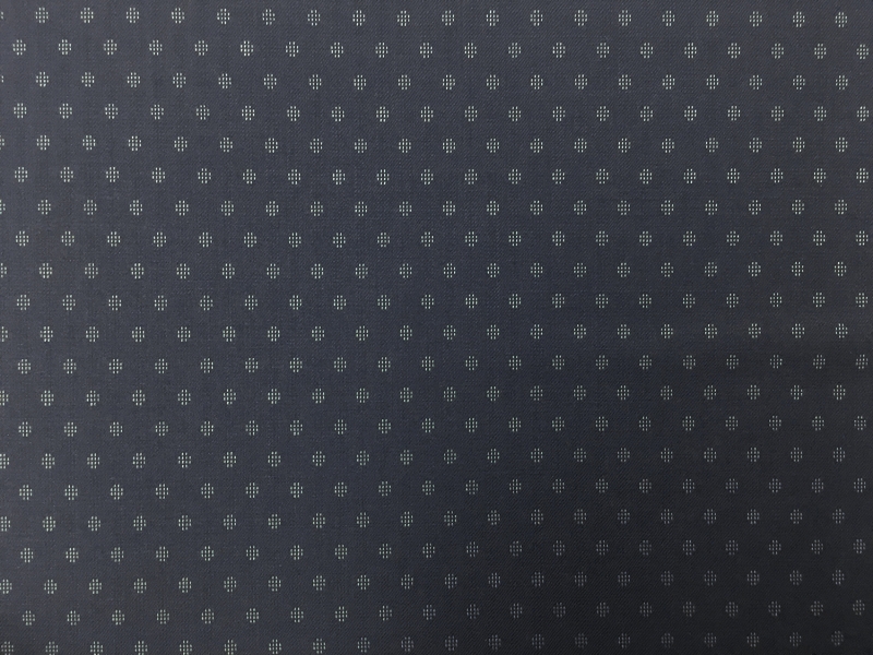 Italian Wool And Lycra Suiting With Woven Dots0
