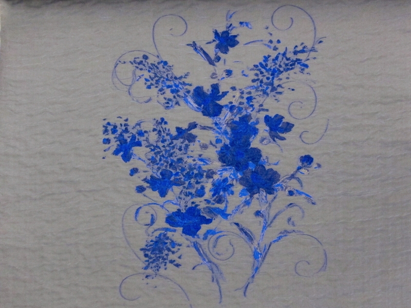 Silk Blend Metallic Fil Coupé Organza Cloqué Panel0