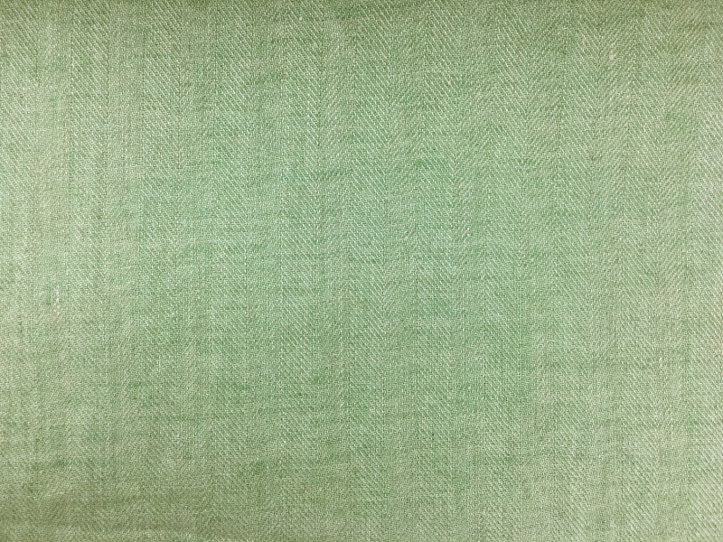 Linen Herringbone in Apple Green0