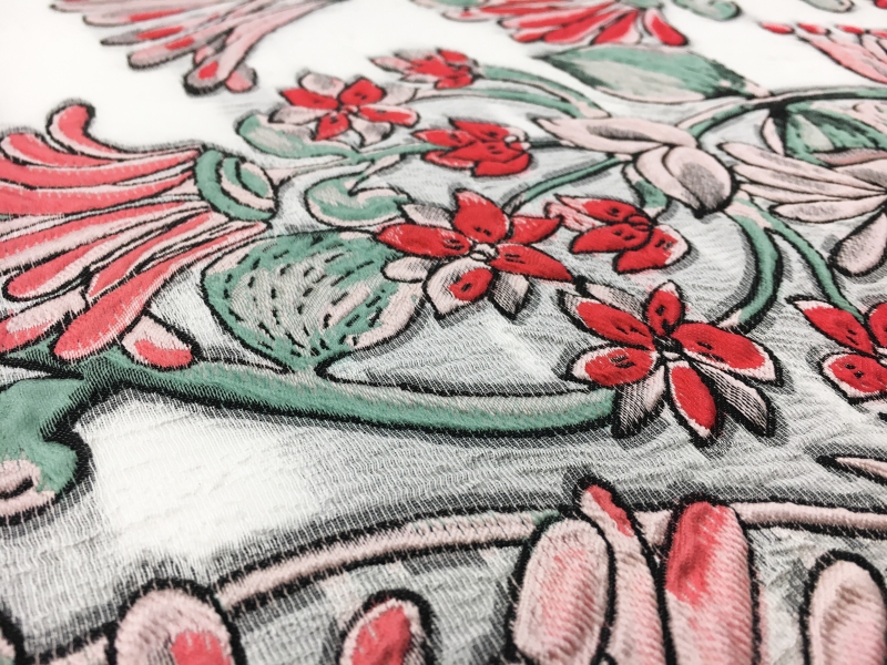 Fil Coupé Panel wtih Large Flowers2