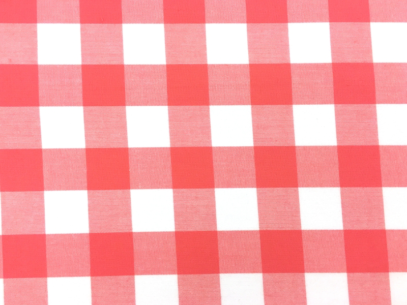 Carolina Cotton Gingham in Coral0