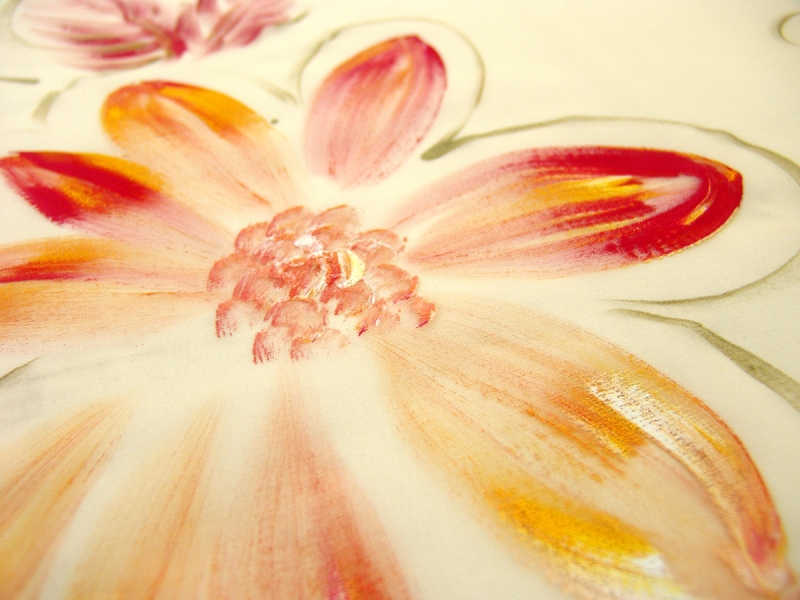 Hand Painted Silk Chiffon1