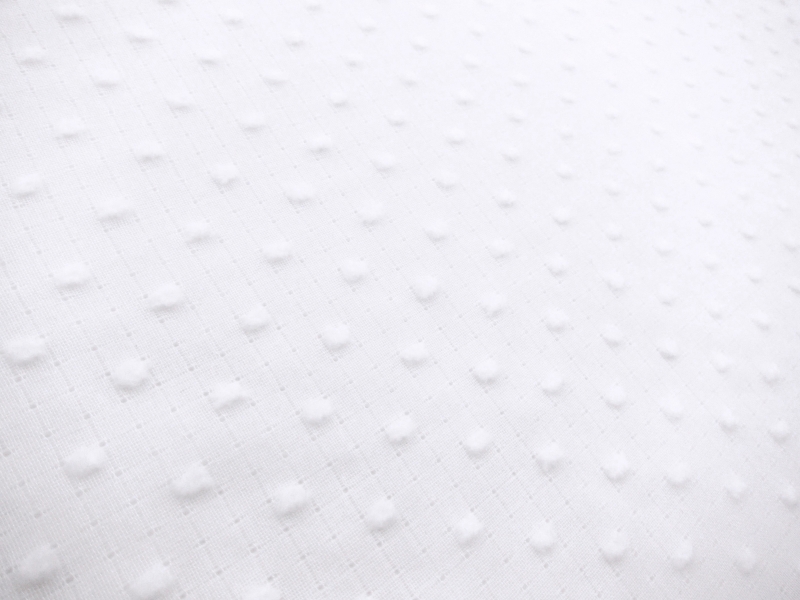 Cotton Plumetis in White0