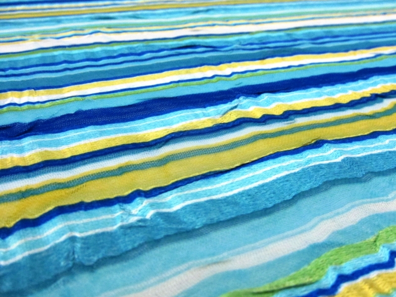 Printed Satin Stripe Chiffon2