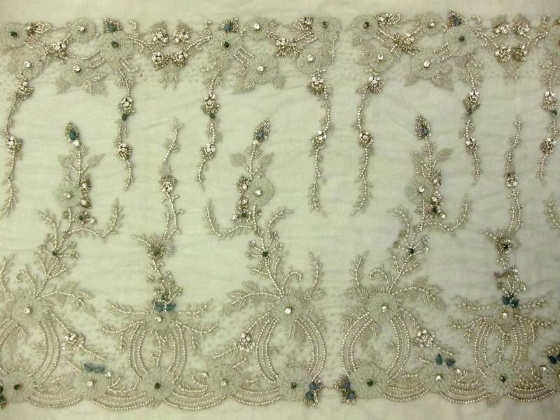 Beaded and Embroidered Tulle0