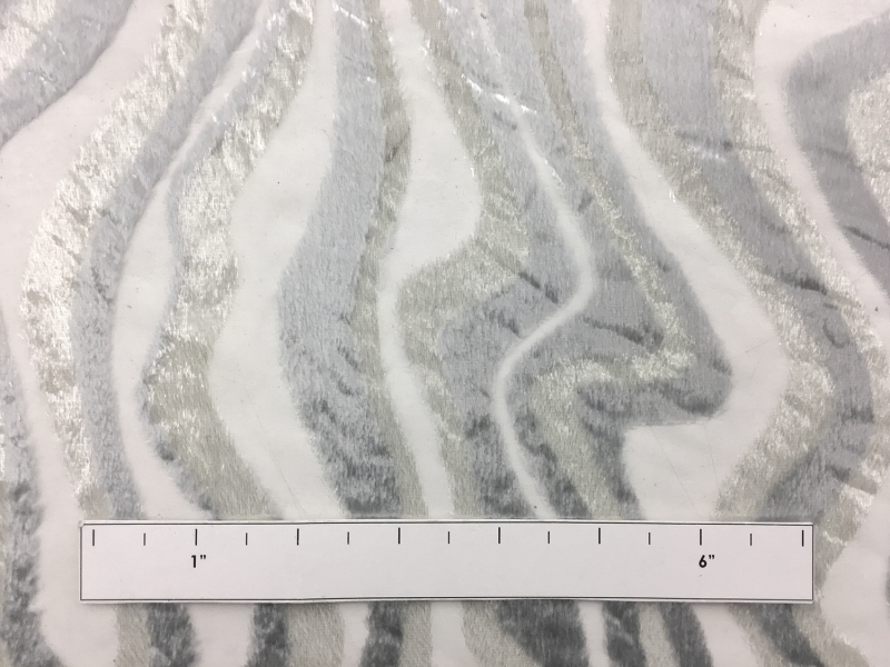 French Silk Lurex Burnout Velvet With Undulating Lines1