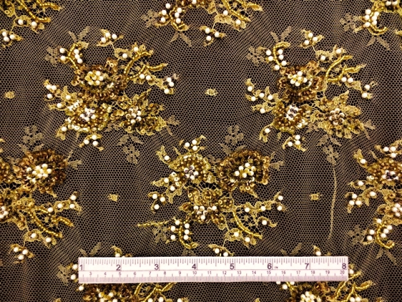 Beaded Metallic Chantilly Lace1