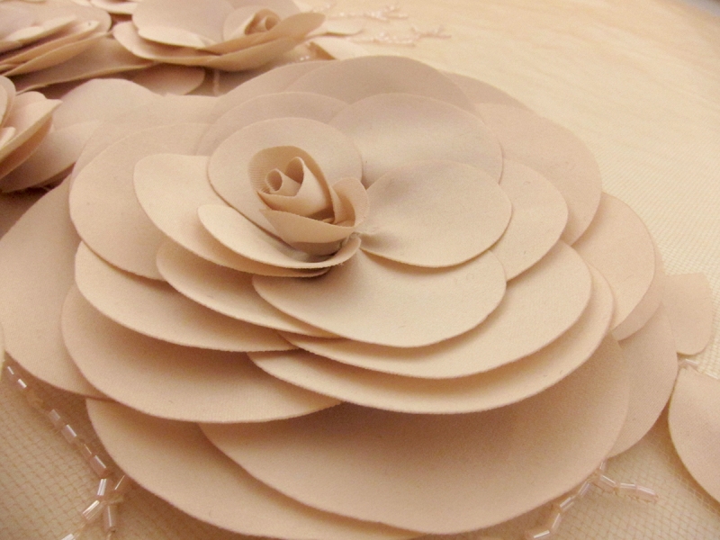 Flower Appliqué on Tulle Panel1