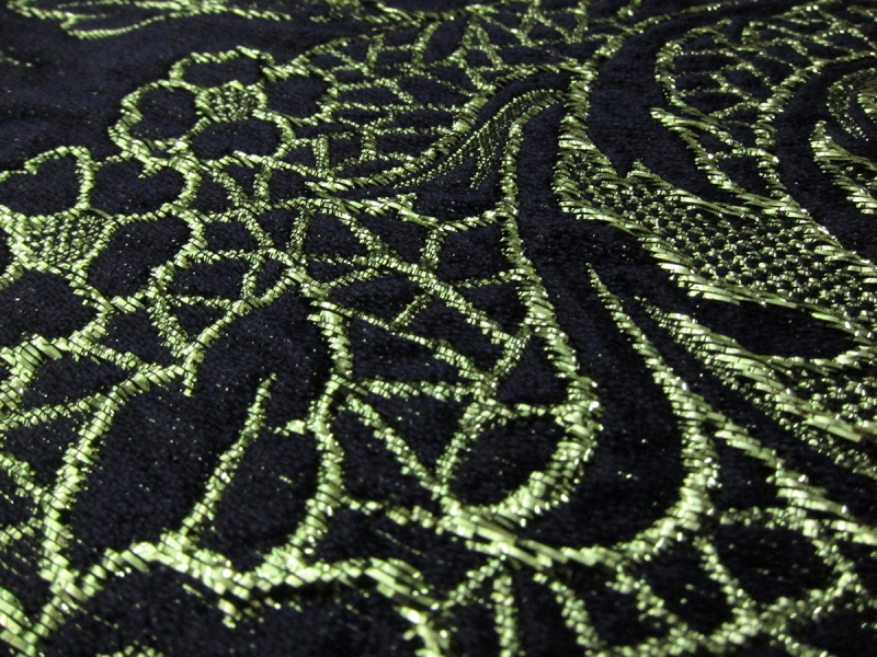 Metallic Silk Blend Organza Cloqué1