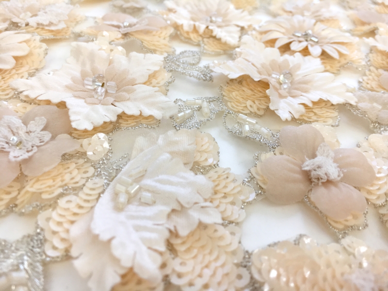 Sequined and Appliquéd Cut Out Organza2