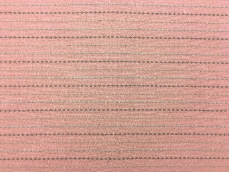 Japanese Cotton Woven Stripe Novelty in Salmon Pink0