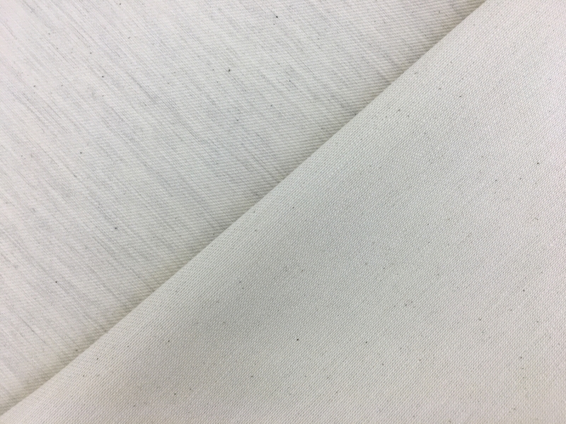 Doubleface Stretch Cotton Twill in Heather Ivory0