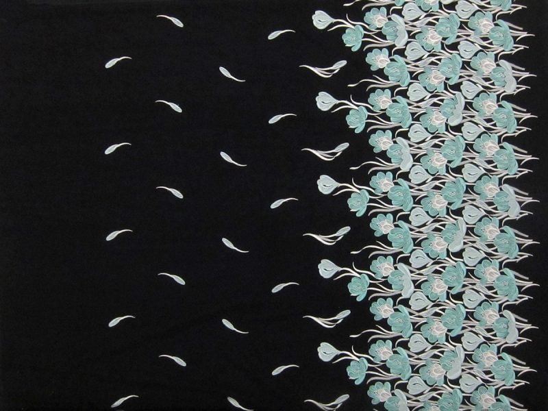 3D Flowers on Embroidered Tulle0