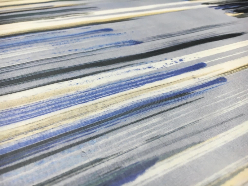 Printed Silk Organza with Abstract Stripes2