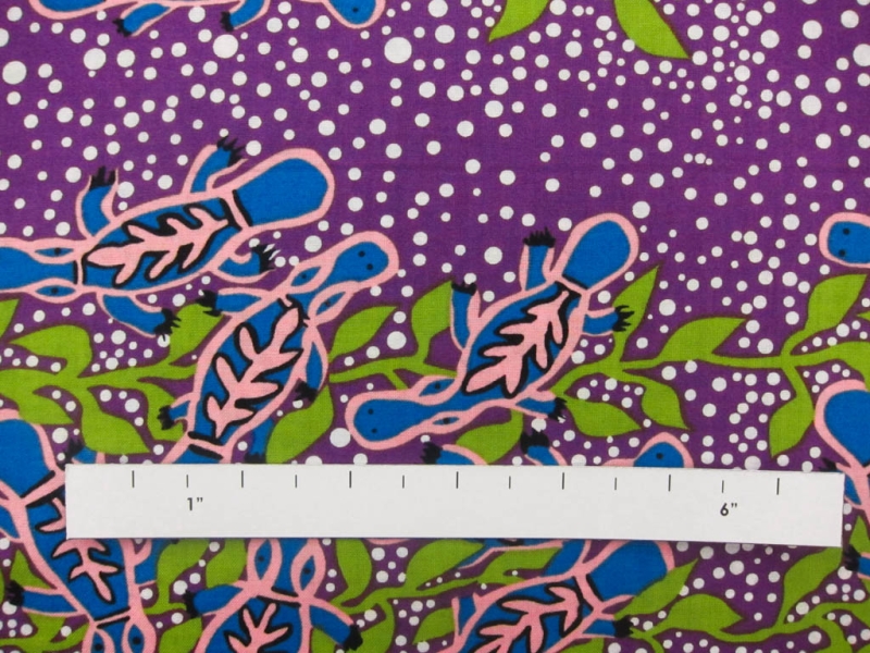 Australian Cotton Print With Aboriginal Motif1