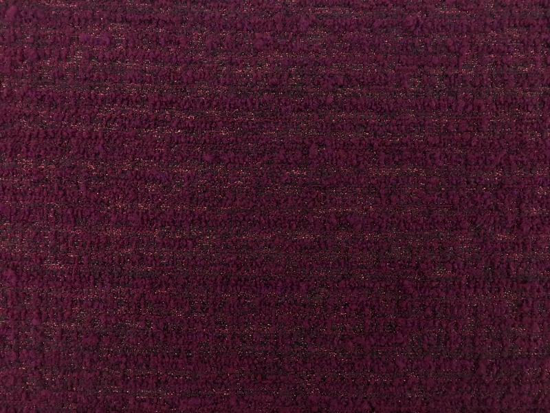 Wool Blend Metallic Tweed in Cranberry0