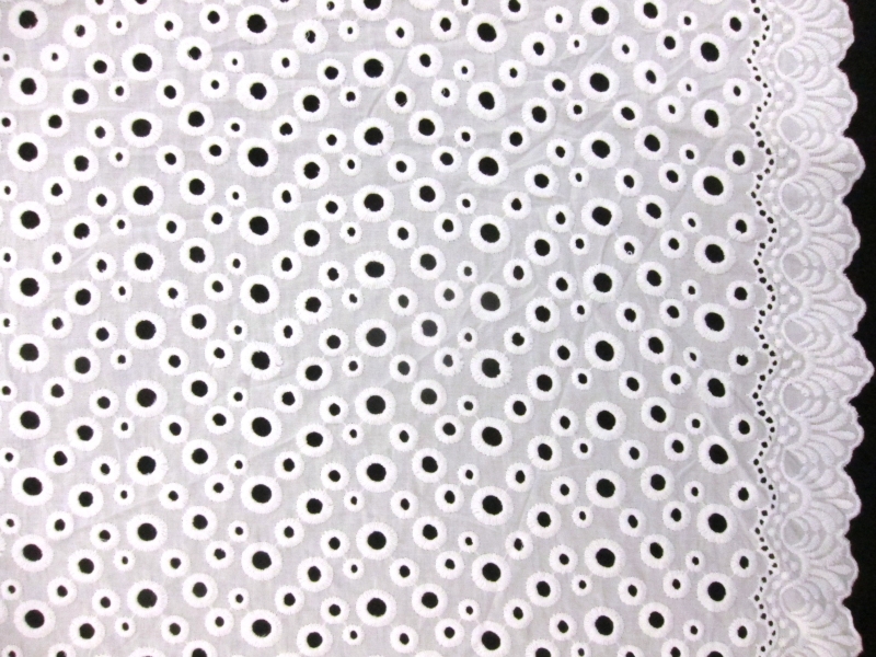 Cotton Eyelet in White0