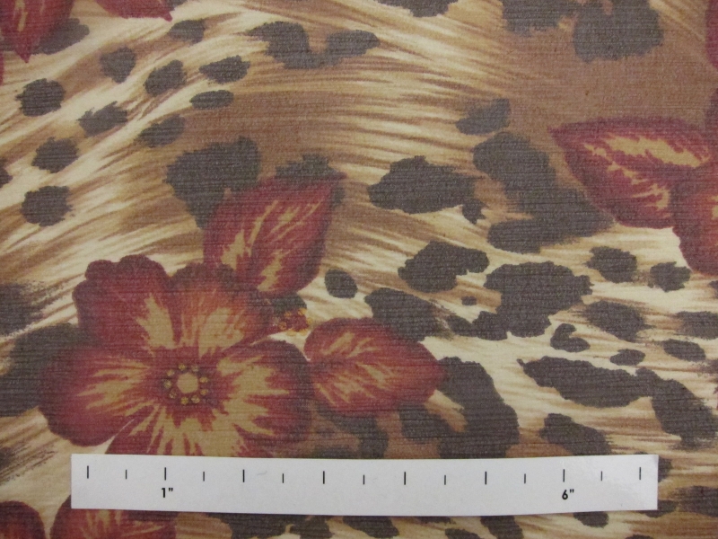Printed and Painted Silk Crinkle Chiffon0