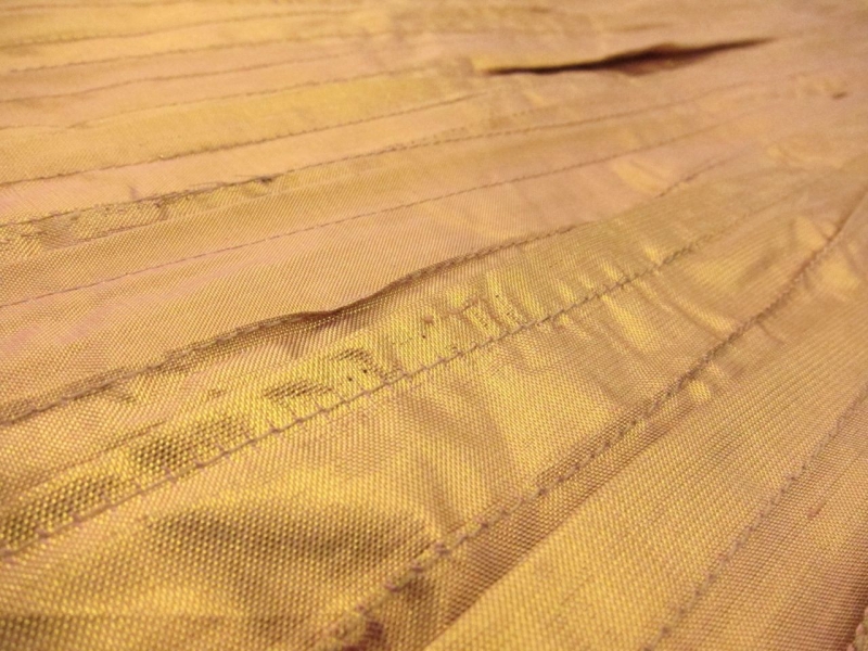 Iridescent Metallic Tucked Silk Shantung2