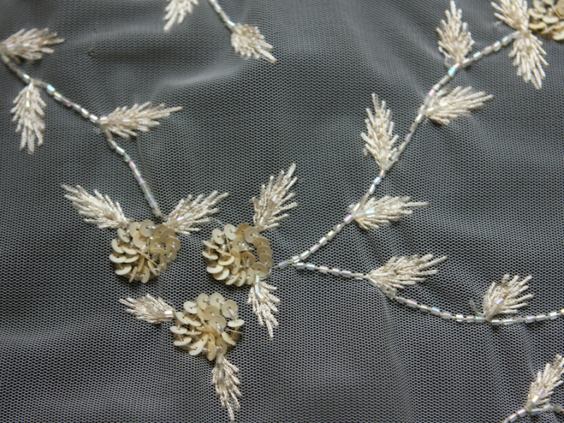 Beaded Embroidered Illusion0