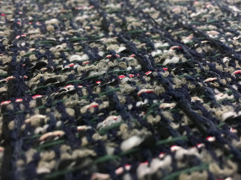 Lesage Cotton Blend Tweed in Navy and Multi1