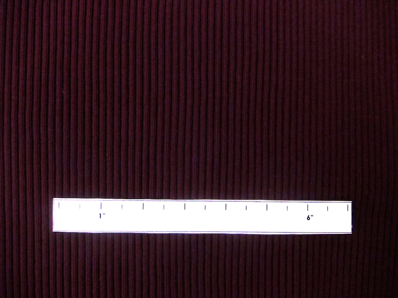 Nylon Rib Knit in Burgundy2