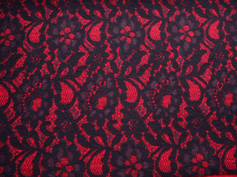 Fused Lace on Boiled Wool Blend0