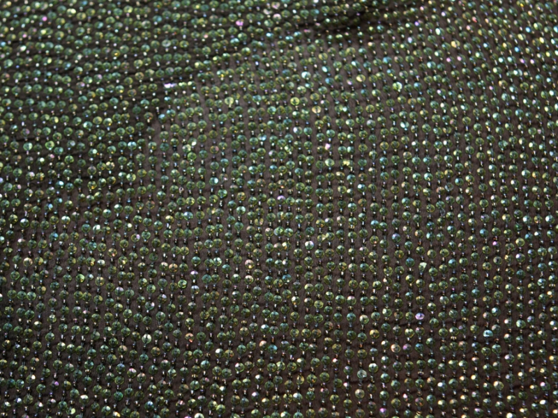 Sequins on Silk Chiffon0
