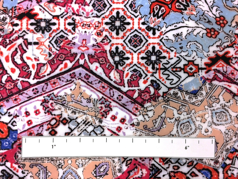 Viscose Batiste With Ornamental Patchwork Print 1