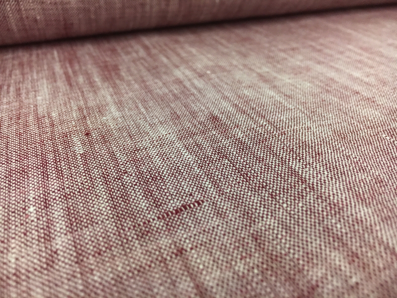 Two Toned Lightweight Linen in White Raspberry0